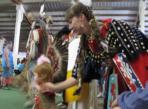 Grandmother and Granddaughter at a Pow Wow