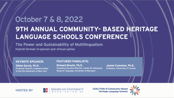 Community-Based Heritage Language Conference 2022