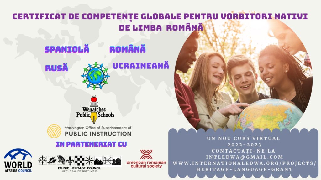 Heritage Language Grant graphic in Romanian